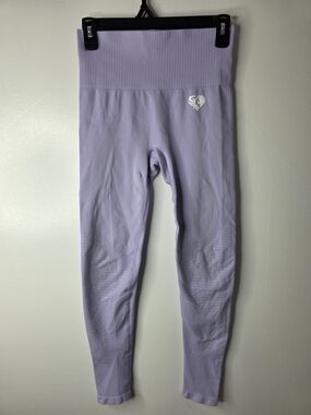 Womans Best Seamless Lilac High-Waist Leggings with Heart Elephant Logo